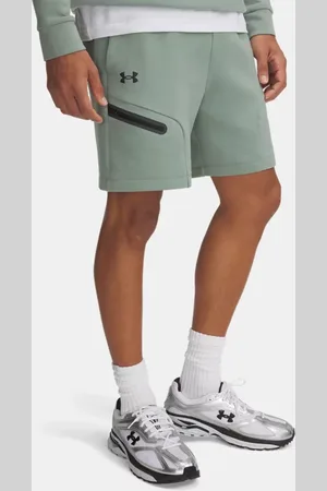 Under Armour Herenshorts Unstoppable Fleece Silica Groente / Zwart 3XL