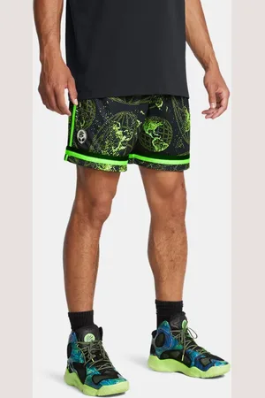 Under Armour Herenshorts Curry Statement Zwart / Hyper Groente L