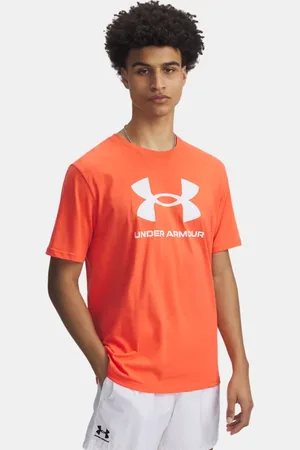 Under Armour Herenshirt Logo met korte mouwen Fire / Wit L