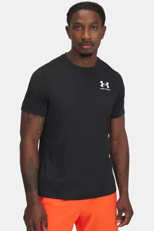 Under Armour Herentop HeatGear® Fitted met korte mouwen Zwart / Wit L