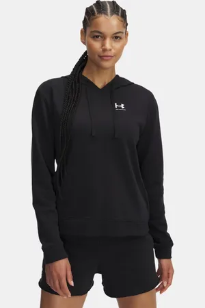 Under Armour Dameshoodie Rival Terry Zwart / Wit L