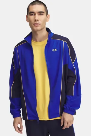 Under Armour Herenjack Tricot Piped Royal / Midnight Marineblauw / Noble Goud 3XL