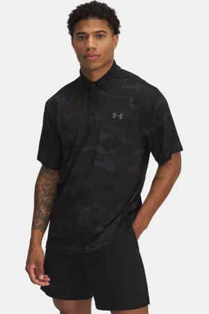 Under Armour Herenpolo Playoff 3.0 Printed Zwart / Castlerock L