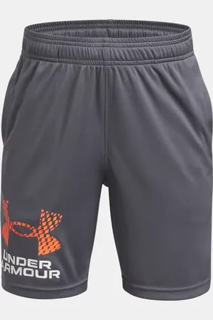 Under Armour Jongensshorts Tech™ Logo Castlerock / Wit / Fire YLG (149 - 160 cm)