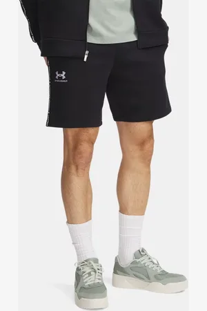 Under Armour Herenshorts Icon Fleece Taping Zwart / Wit L