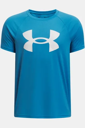 Under Armour Jongensshirt Tech™ Big Logo met korte mouwen Ether Blauw / Wit YLG (149 - 160 cm)