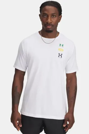 Under Armour Herentop EVOL Logo met korte mouwen Wit / Midnight Marineblauw / Midnight Marineblauw L