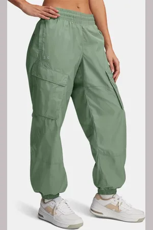 Under Armour Damesbroek Unstoppable Woven Sheen Cargo Silica Groente / Silica Groente L