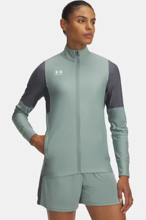 Under Armour Damestrainingsjack Challenger Silica Groente / Castlerock / Wit L