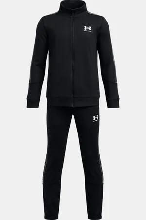 Under Armour Jongenstrainingspak Icon Knit Zwart / Castlerock / Wit YLG (149 - 160 cm)
