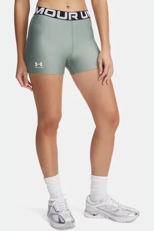 Under Armour Damesshorts HeatGear® Shorty Silica Groente / Wit L
