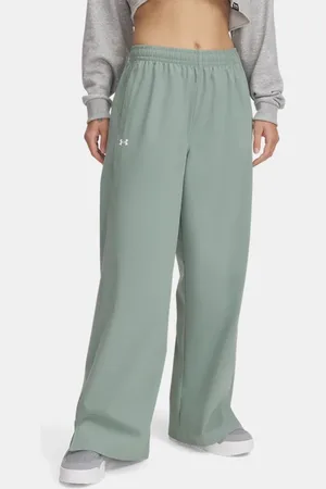 Under Armour Damesbroek Rival Wide Leg Silica Groente / Wit L