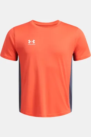 Under Armour Jongenstop Challenger Training met korte mouwen Fire / Downpour Grijs / Wit YLG (149 - 160 cm)