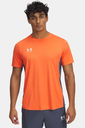 Under Armour Herentrainingsshirt Challenger met korte mouwen Fire / Downpour Grijs / Wit L
