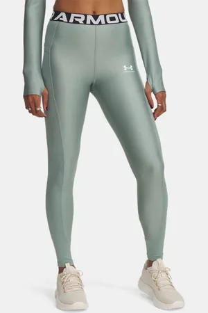Under Armour Dameslegging HeatGear® Rib Silica Groente / Silica Groente / Wit L