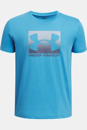 Under Armour T-shirt voor jongens Boxed Sports met korte mouwen Ether Blauw / Downpour Grijs YLG (149 - 160 cm)