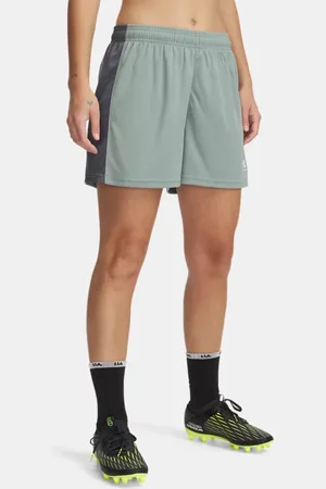 Under Armour Damesshorts Challenger Knit Silica Groente / Castlerock / Wit L