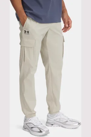 Under Armour Herenbroek Vibe Woven Cargo Khaki Base / Zwart L