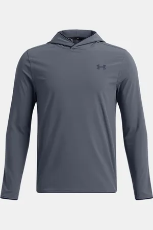 Under Armour Jongenshoodie Drive Downpour Grijs / Midnight Marineblauw YLG (149 - 160 cm)