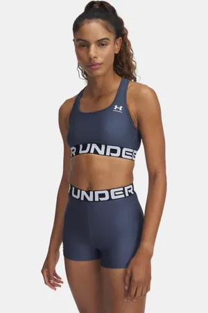 Under Armour Sport-bh HeatGear® Armour Mid Branded Downpour Grijs / Wit L