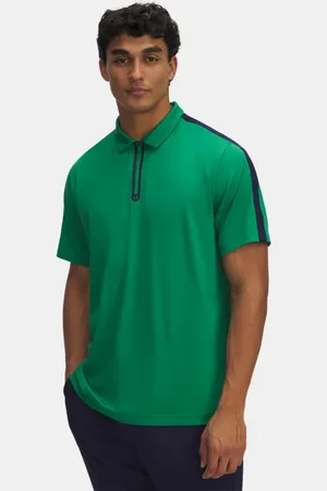 Under Armour Herenpolo Drive met rits Team Kelly Groente / Midnight Marineblauw / Team Kelly Groente L