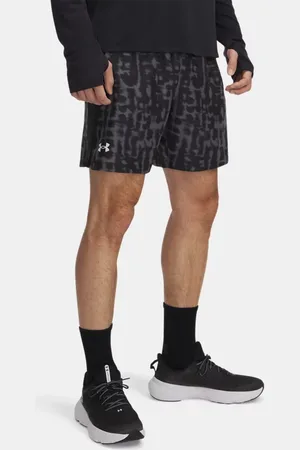 Under Armour Herenshorts Launch 18 cm Castlerock / Anthracite / Reflecterend L