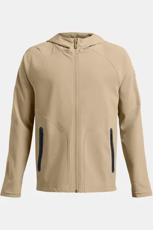 Under Armour Jongensshirt Unstoppable met volledige rits City Khaki / Zwart YLG (149 - 160 cm)
