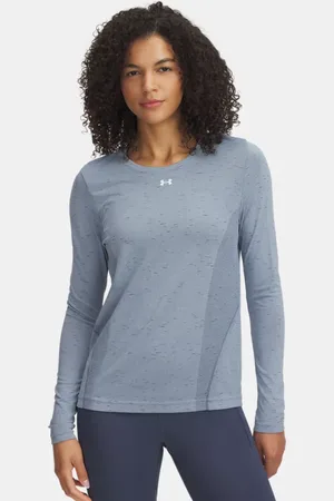 Under Armour Damesshirt Vanish Seamless Loose met lange mouwen Harbor Blauw / Downpour Grijs / Wit L