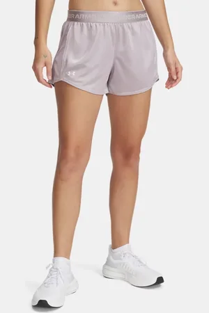 Under Armour Damesshorts Tech™ Play Up Shine Grijs Dawn / Wit L