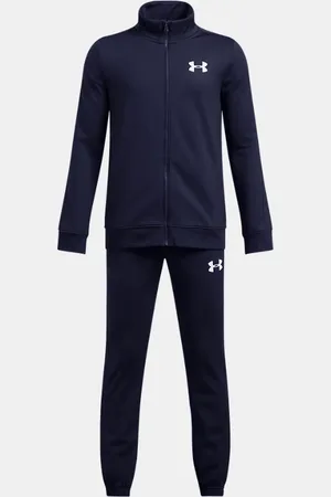 Under Armour Jongenstrainingspak Rival Knit Midnight Marineblauw / Midnight Marineblauw / Wit YLG (149 - 160 cm)