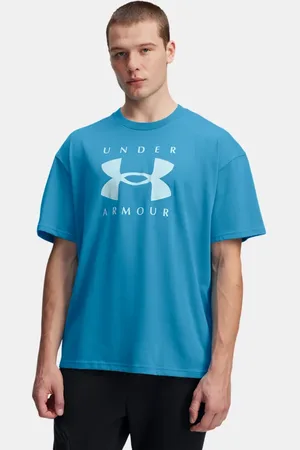 Under Armour T-shirt voor heren Heavyweight Oversized Branded met korte mouwen Ether Blauw / Stream L