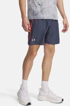 Under Armour Herenshorts Launch 18 cm Downpour Grijs / Fire / Reflecterend 3XL
