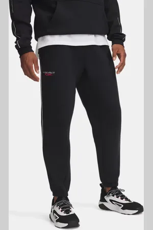Under Armour Herenjoggingbroek Project Rock Icon Fleece Zwart / Racer Rood / Wit 3XL