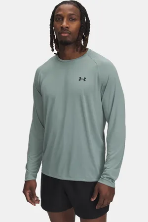 Under Armour Herenshirt Tech™ met lange mouwen Silica Groente / Zwart L
