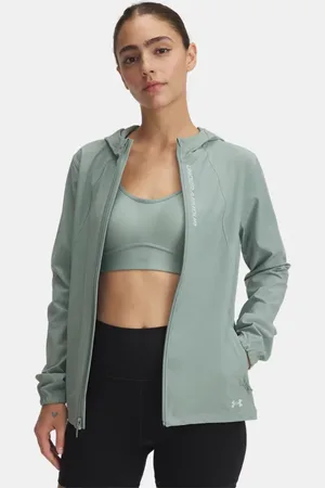 Under Armour Damesjack OutRun The Storm Silica Groente / Reflecterend L