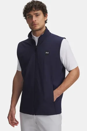 Under Armour Herenvest Drive Pro Storm Hybrid Midnight Marineblauw / Metalen Zilver L