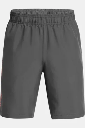 Under Armour Jongensshorts Tech™ Woven Wordmark Castlerock / Fire YLG (149 - 160 cm)