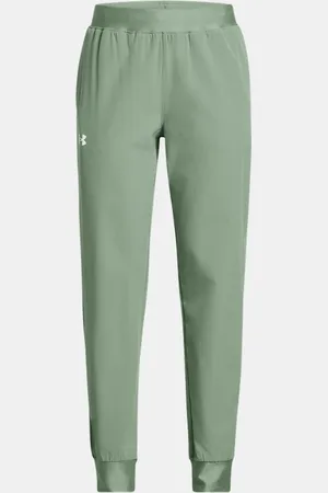 Under Armour Joggingbroek voor meisjes Rival Woven Silica Groente / Wit YLG (149 - 160 cm)