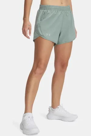 Under Armour Damesshorts Fly-By 8 cm Silica Groente / Silica Groente / Reflecterend L