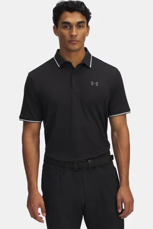 Under Armour Herenpolo Playoff 3.0 Rib Zwart / Wit / Castlerock L