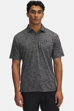 Under Armour Herenpolo Playoff Jacqrd Zwart / Staal / Zwart L