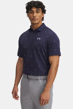 Under Armour Herenpolo Playoff 3.0 Printed Midnight Marineblauw / Staal L