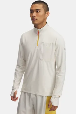 Under Armour Herenshirt Launch Trail met korte rits Steen / Sandstorm / Reflecterend 3XL