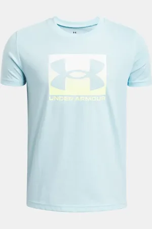 Under Armour T-shirt voor jongens Boxed Sports met korte mouwen Stream / Sonic Geel YLG (149 - 160 cm)