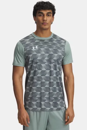 Under Armour T-shirt voor heren Challenger Training Printed met korte mouwen Silica Groente / Castlerock / Wit L