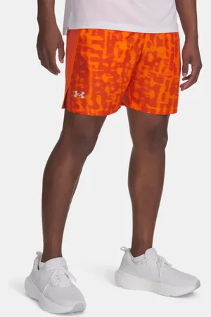 Under Armour Herenshorts Launch 18 cm Solar Oranje / Reflecterend 3XL