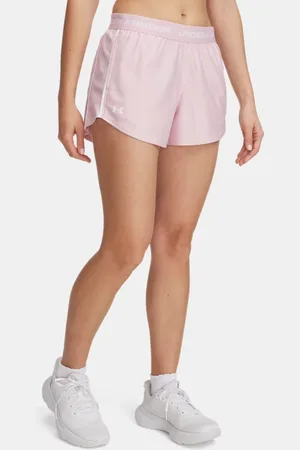 Under Armour Damesshorts Tech™ Play Up Prime Roze / Wit L