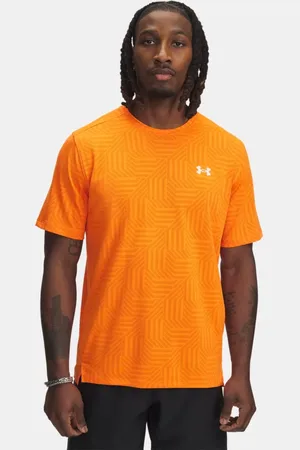Under Armour Herentop Tech™ Vent Geotessa met korte mouwen Solar Oranje / Dark Oranje / Wit L