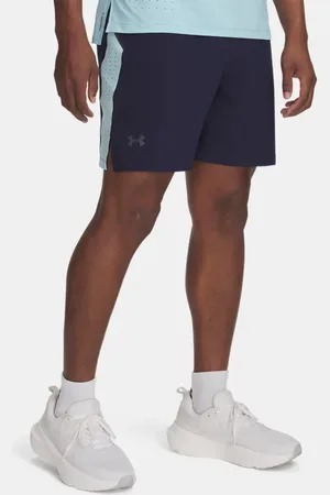 Under Armour Herenshort Launch Elite 18 cm Midnight Marineblauw / Stream / Reflecterend 3XL