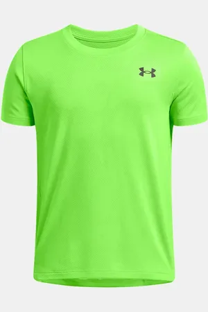 Under Armour Jongensshirt Tech™ Vent Jacqrd met korte mouwen Cyber Groente / Zwart YLG (149 - 160 cm)